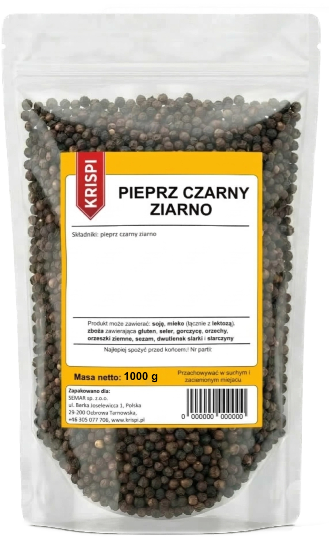 Pieprz czarny ziarnisty KRISPI